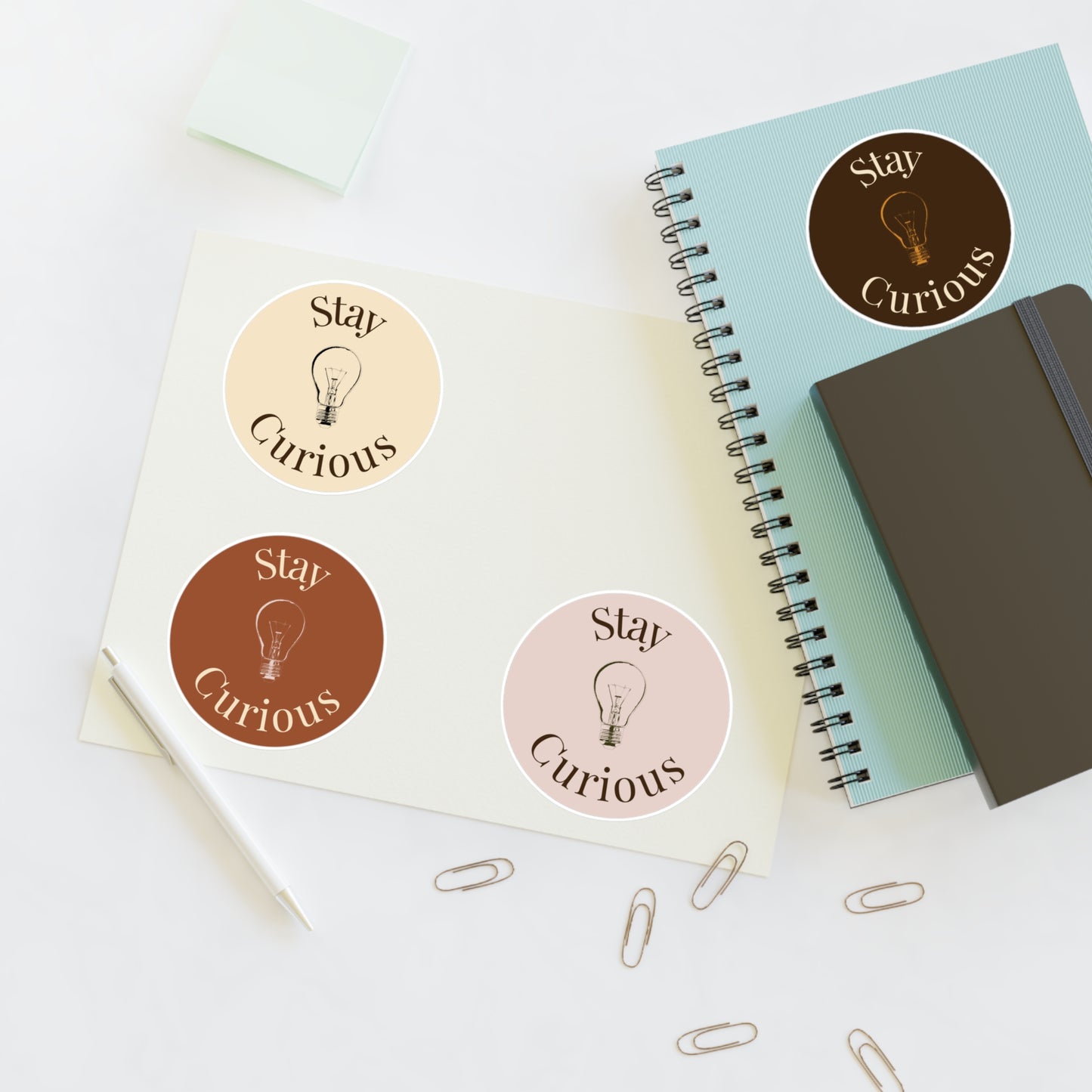 Stay Curious Earth-Tone Sticker Sheets