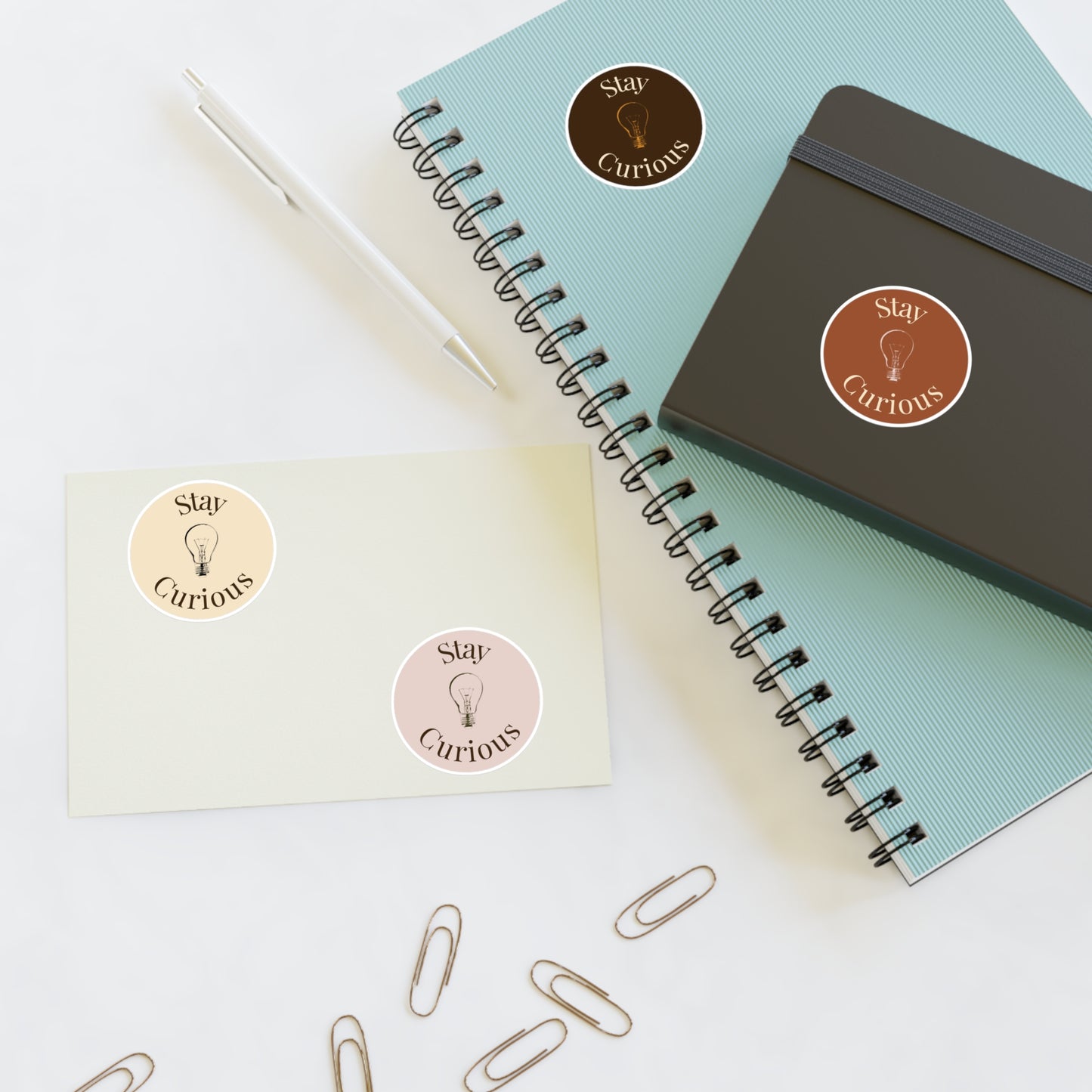 Stay Curious Earth-Tone Sticker Sheets