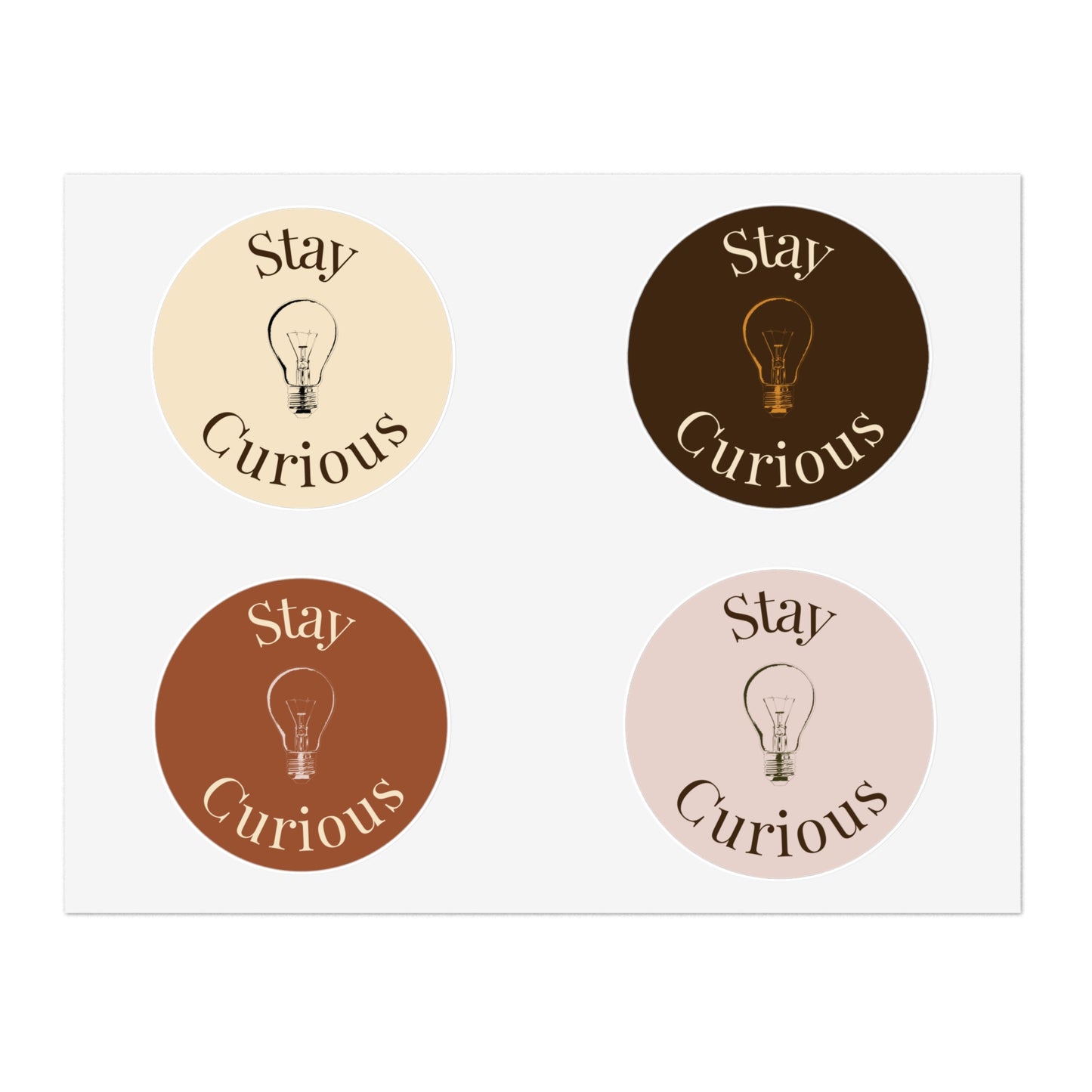 Stay Curious Earth-Tone Sticker Sheets