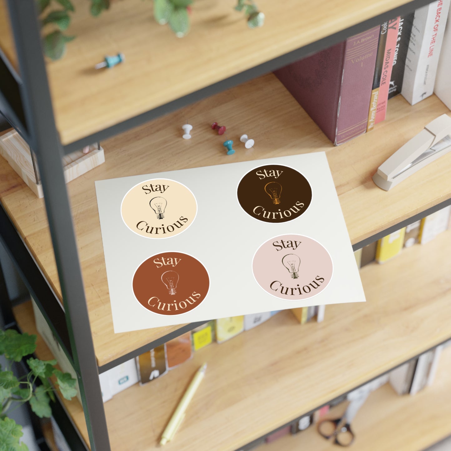 Stay Curious Earth-Tone Sticker Sheets