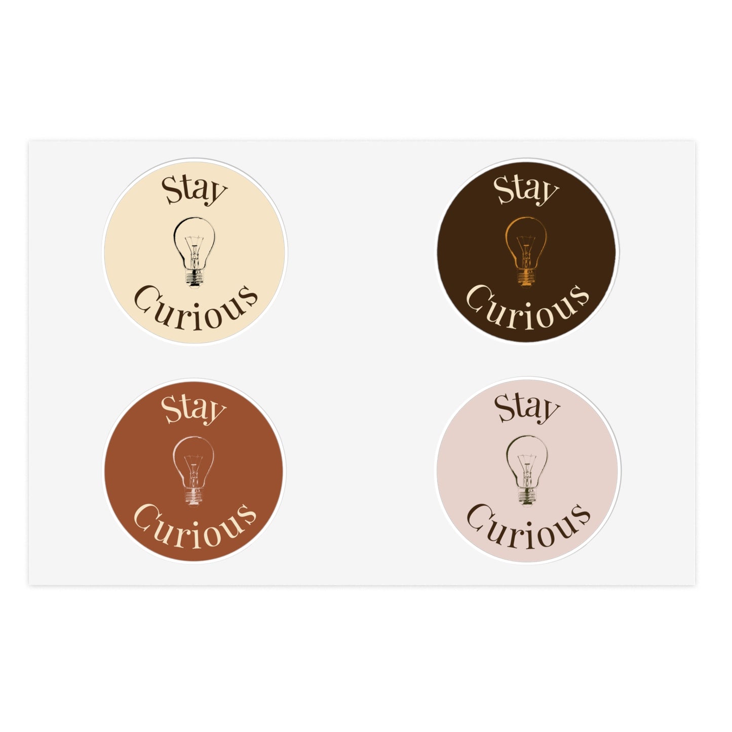 Stay Curious Earth-Tone Sticker Sheets